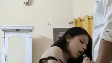 Sexy babe gives an Indian blowjob to her stepbrother
