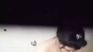Hindi mom bathing caught by horny son to have incest sex