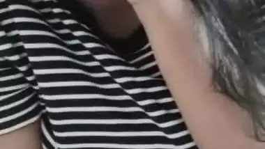 Tanker girl milking boobs on video call to lover